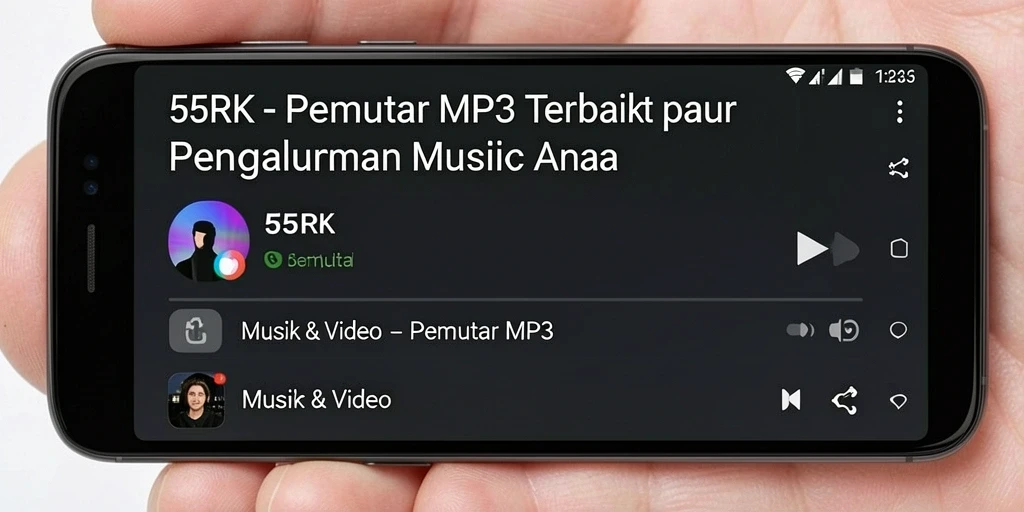 Tampilan antarmuka 55RK yang sederhana dan menarik.